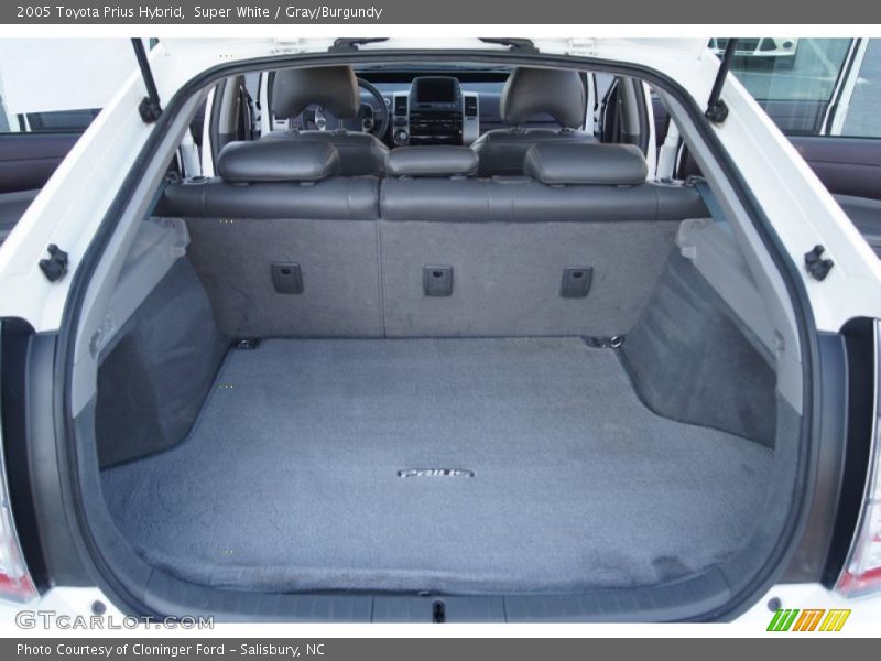 Super White / Gray/Burgundy 2005 Toyota Prius Hybrid