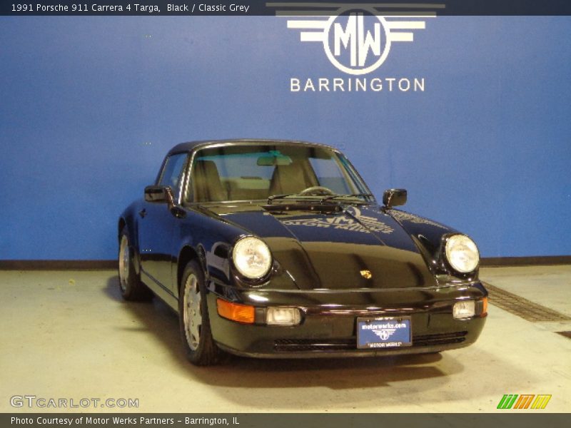 Black / Classic Grey 1991 Porsche 911 Carrera 4 Targa