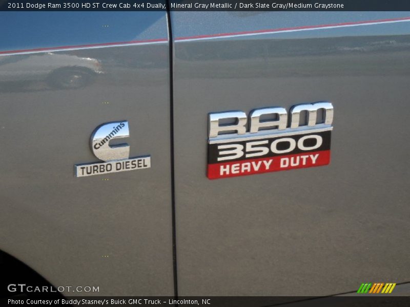 Mineral Gray Metallic / Dark Slate Gray/Medium Graystone 2011 Dodge Ram 3500 HD ST Crew Cab 4x4 Dually