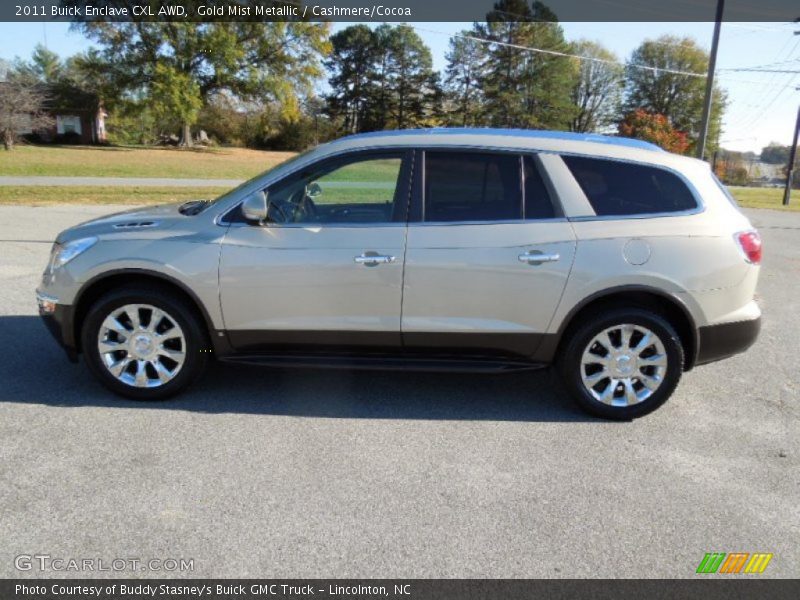 Gold Mist Metallic / Cashmere/Cocoa 2011 Buick Enclave CXL AWD