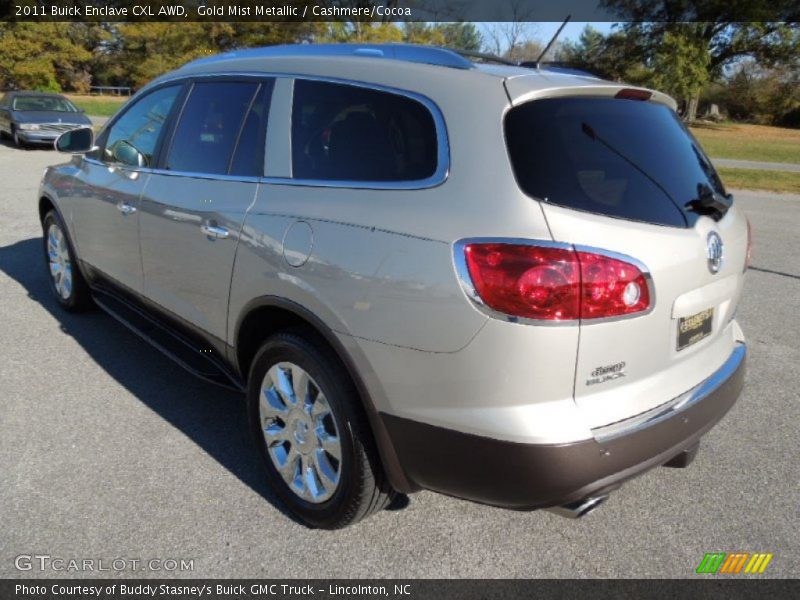 Gold Mist Metallic / Cashmere/Cocoa 2011 Buick Enclave CXL AWD