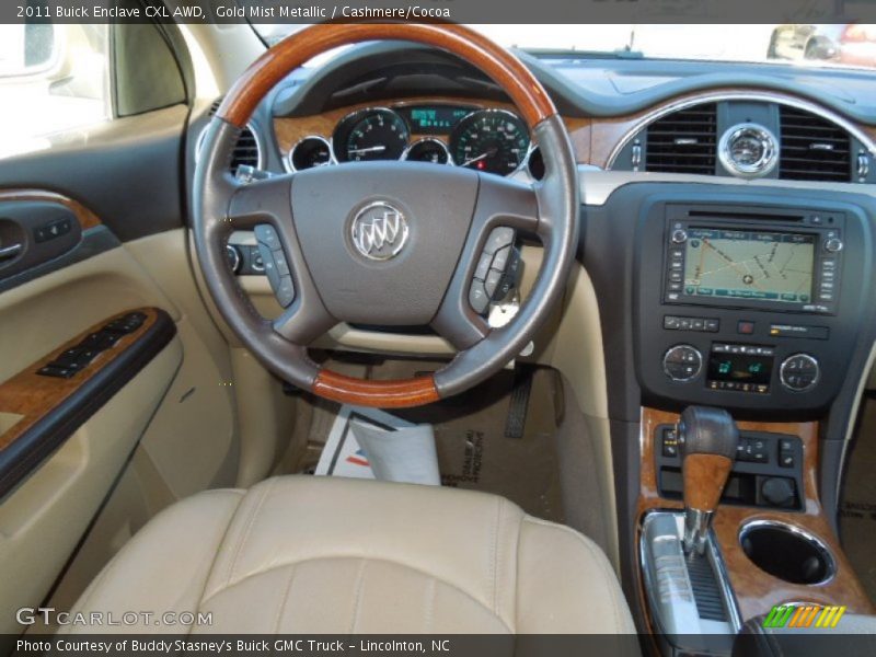 Gold Mist Metallic / Cashmere/Cocoa 2011 Buick Enclave CXL AWD