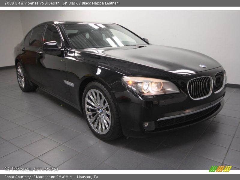 Jet Black / Black Nappa Leather 2009 BMW 7 Series 750i Sedan