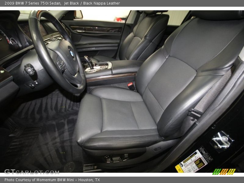 Jet Black / Black Nappa Leather 2009 BMW 7 Series 750i Sedan