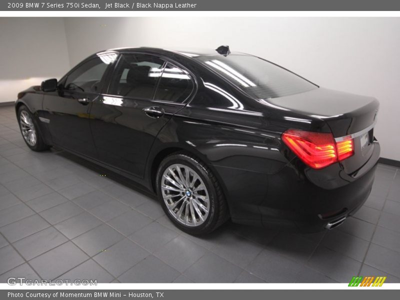 Jet Black / Black Nappa Leather 2009 BMW 7 Series 750i Sedan
