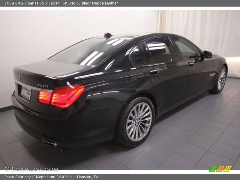 Jet Black / Black Nappa Leather 2009 BMW 7 Series 750i Sedan