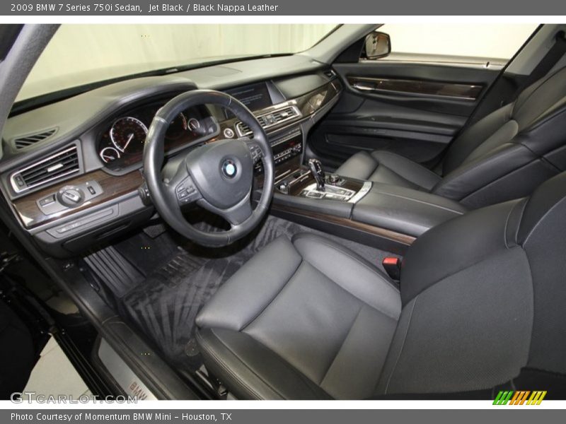Jet Black / Black Nappa Leather 2009 BMW 7 Series 750i Sedan