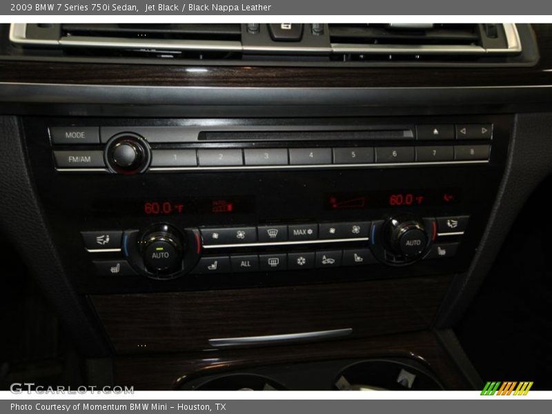 Jet Black / Black Nappa Leather 2009 BMW 7 Series 750i Sedan