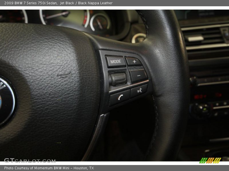 Jet Black / Black Nappa Leather 2009 BMW 7 Series 750i Sedan