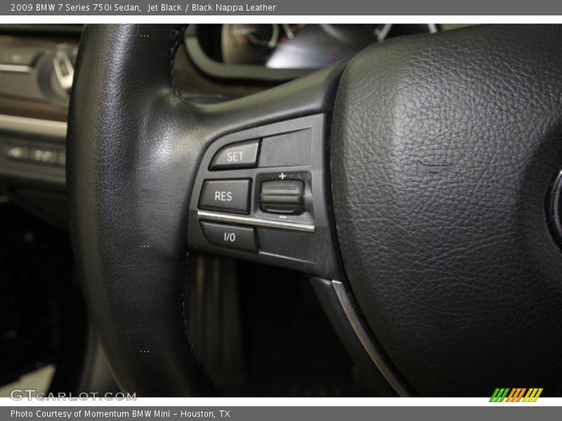 Jet Black / Black Nappa Leather 2009 BMW 7 Series 750i Sedan