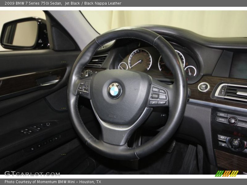 Jet Black / Black Nappa Leather 2009 BMW 7 Series 750i Sedan