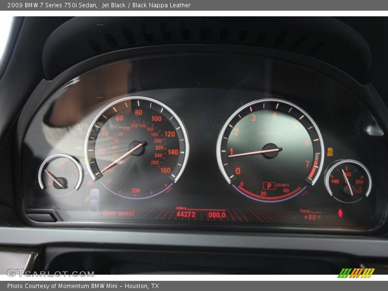 Jet Black / Black Nappa Leather 2009 BMW 7 Series 750i Sedan