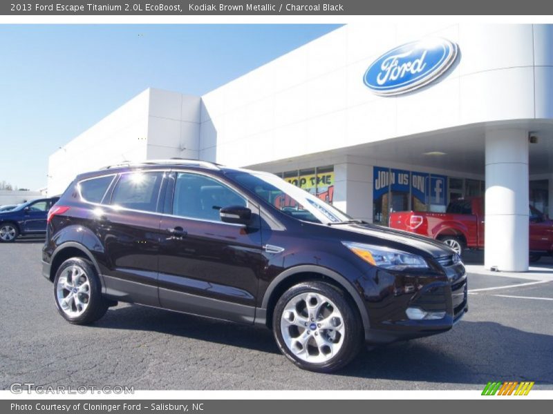 Kodiak Brown Metallic / Charcoal Black 2013 Ford Escape Titanium 2.0L EcoBoost