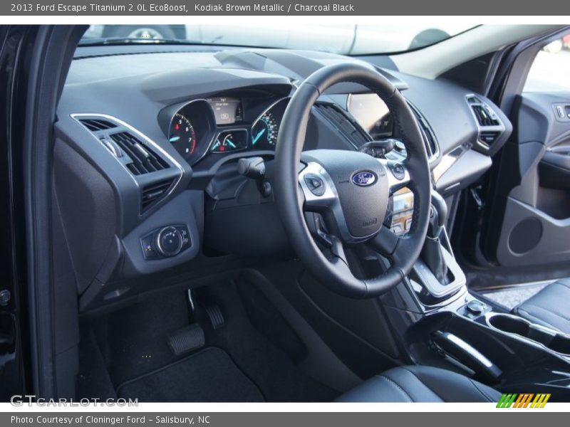 Kodiak Brown Metallic / Charcoal Black 2013 Ford Escape Titanium 2.0L EcoBoost
