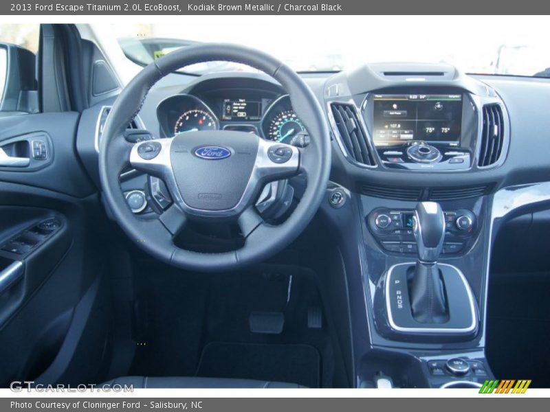 Kodiak Brown Metallic / Charcoal Black 2013 Ford Escape Titanium 2.0L EcoBoost