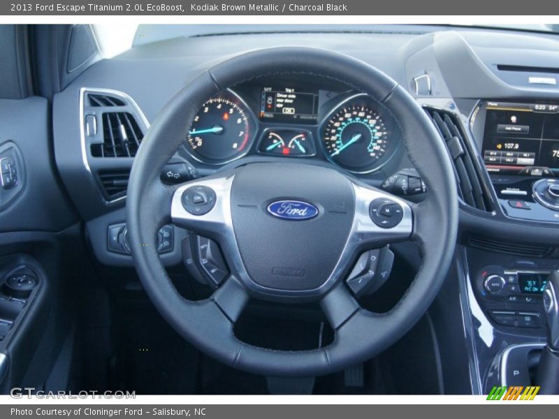 Kodiak Brown Metallic / Charcoal Black 2013 Ford Escape Titanium 2.0L EcoBoost