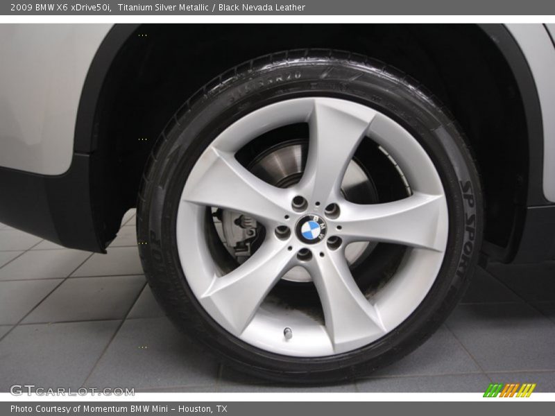Titanium Silver Metallic / Black Nevada Leather 2009 BMW X6 xDrive50i