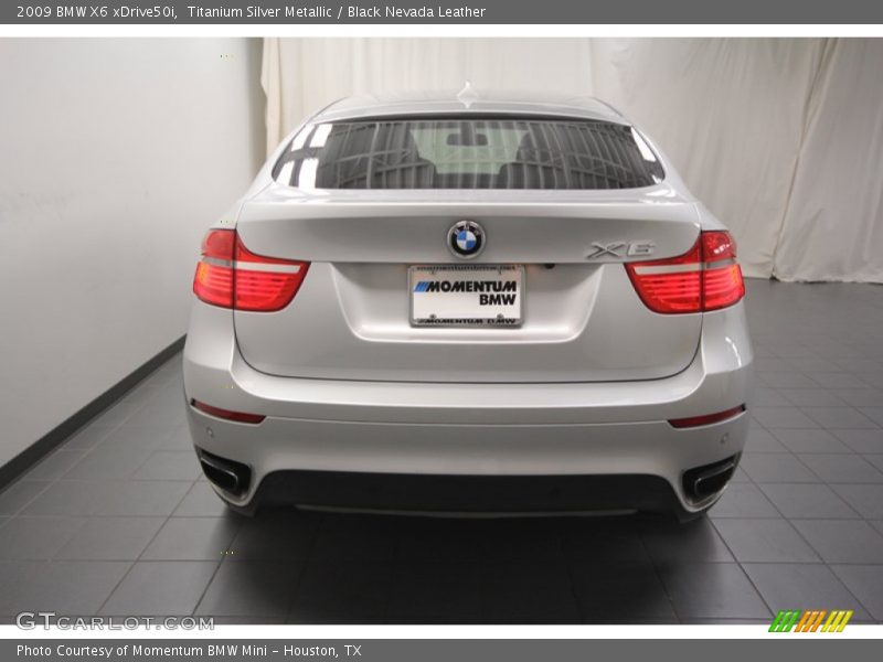 Titanium Silver Metallic / Black Nevada Leather 2009 BMW X6 xDrive50i