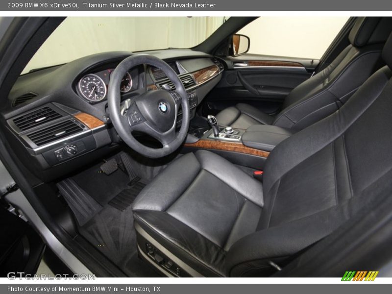 Titanium Silver Metallic / Black Nevada Leather 2009 BMW X6 xDrive50i