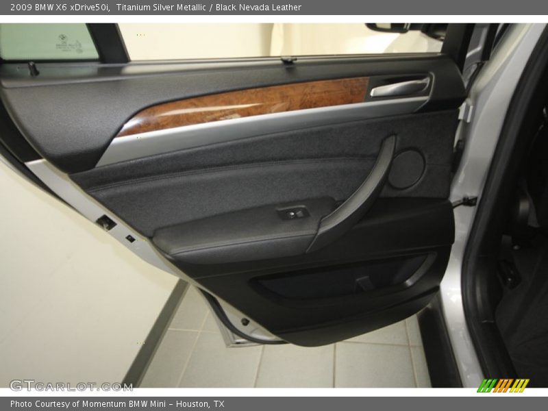 Titanium Silver Metallic / Black Nevada Leather 2009 BMW X6 xDrive50i
