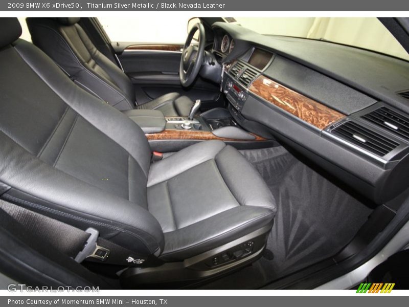 Titanium Silver Metallic / Black Nevada Leather 2009 BMW X6 xDrive50i