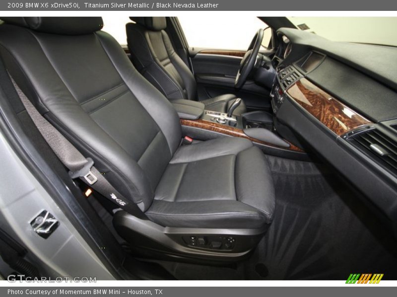 Titanium Silver Metallic / Black Nevada Leather 2009 BMW X6 xDrive50i