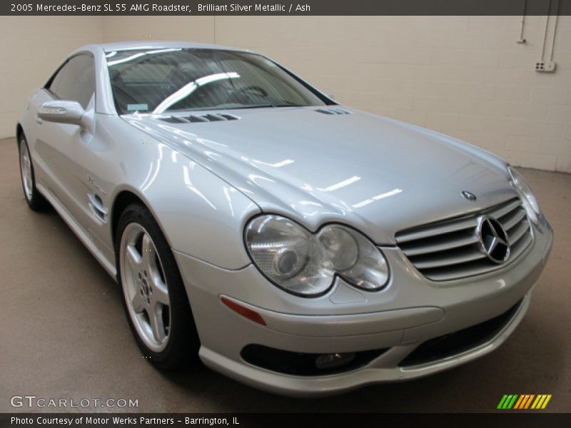 Brilliant Silver Metallic / Ash 2005 Mercedes-Benz SL 55 AMG Roadster