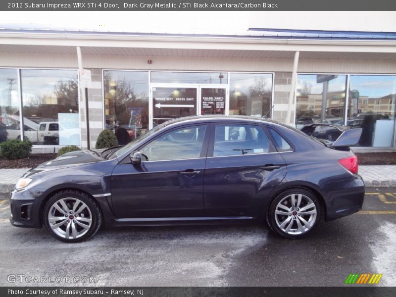 Dark Gray Metallic / STi Black Alcantara/Carbon Black 2012 Subaru Impreza WRX STi 4 Door