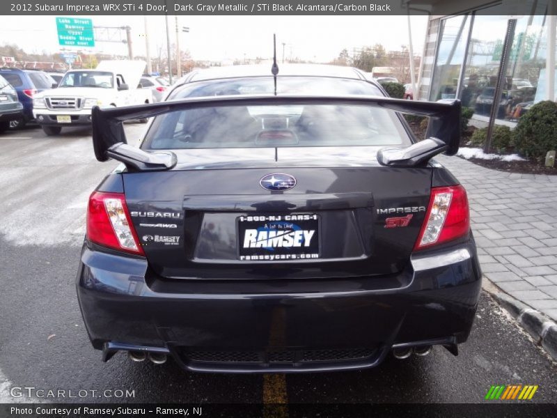 Dark Gray Metallic / STi Black Alcantara/Carbon Black 2012 Subaru Impreza WRX STi 4 Door