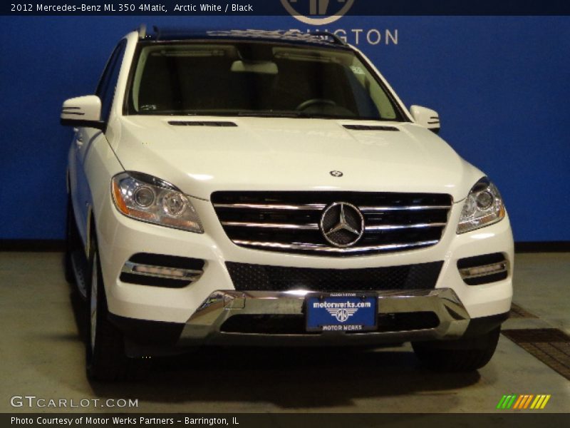 Arctic White / Black 2012 Mercedes-Benz ML 350 4Matic