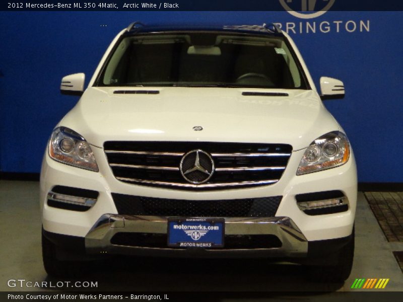 Arctic White / Black 2012 Mercedes-Benz ML 350 4Matic