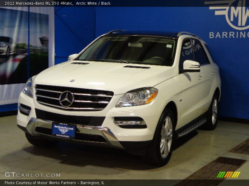 Arctic White / Black 2012 Mercedes-Benz ML 350 4Matic