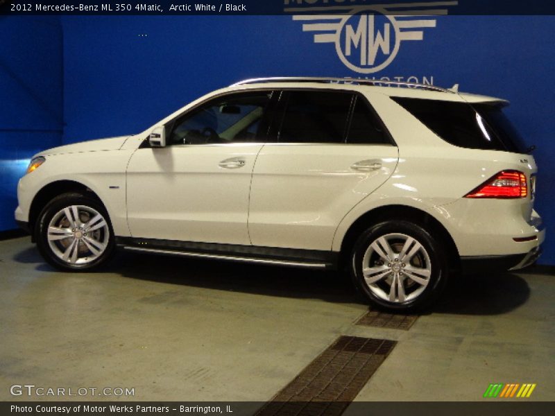 Arctic White / Black 2012 Mercedes-Benz ML 350 4Matic