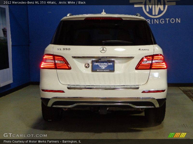 Arctic White / Black 2012 Mercedes-Benz ML 350 4Matic