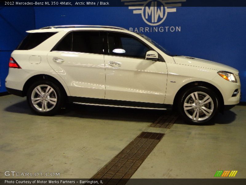 Arctic White / Black 2012 Mercedes-Benz ML 350 4Matic