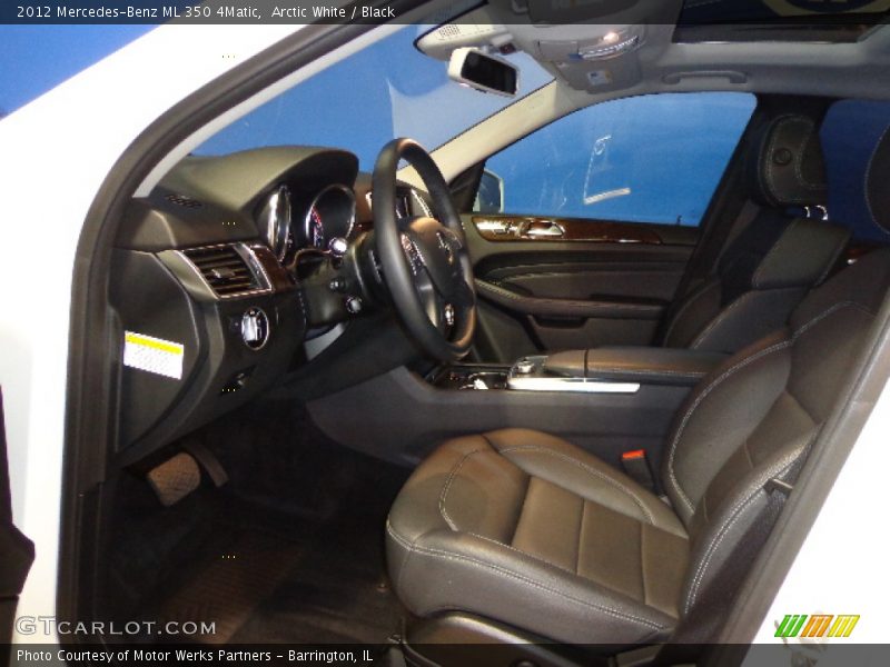 Arctic White / Black 2012 Mercedes-Benz ML 350 4Matic