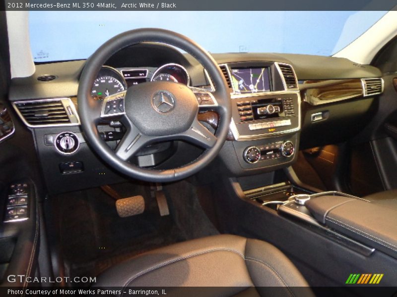 Arctic White / Black 2012 Mercedes-Benz ML 350 4Matic