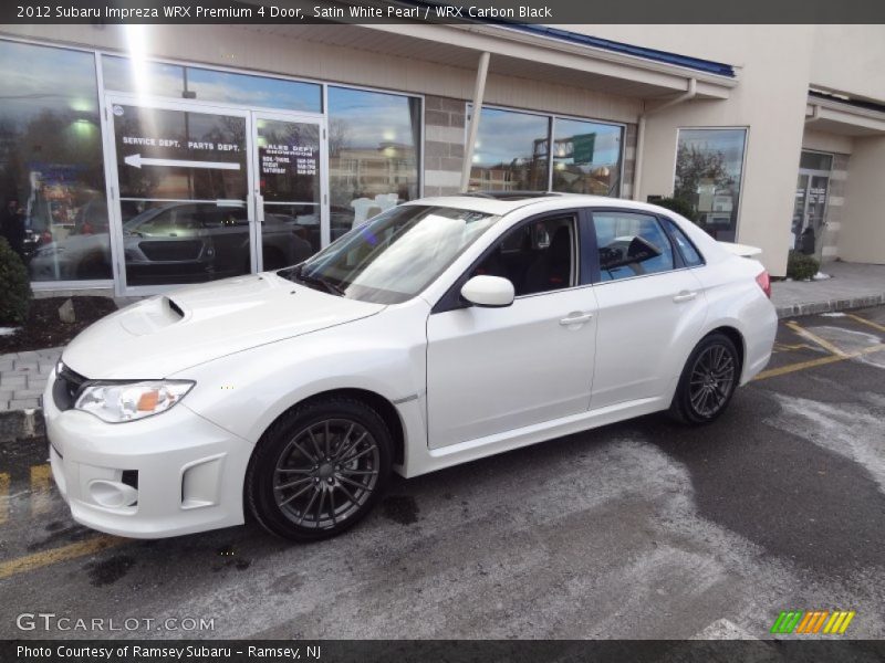 Satin White Pearl / WRX Carbon Black 2012 Subaru Impreza WRX Premium 4 Door