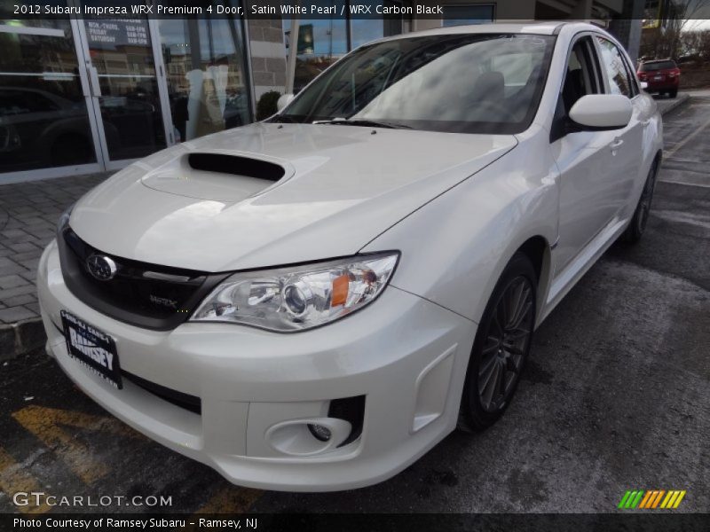 Satin White Pearl / WRX Carbon Black 2012 Subaru Impreza WRX Premium 4 Door