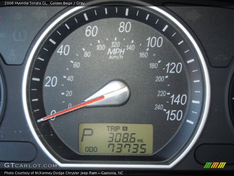 Golden Beige / Gray 2006 Hyundai Sonata GL