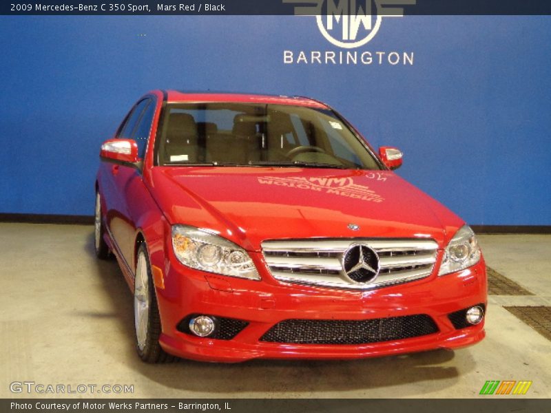 Mars Red / Black 2009 Mercedes-Benz C 350 Sport