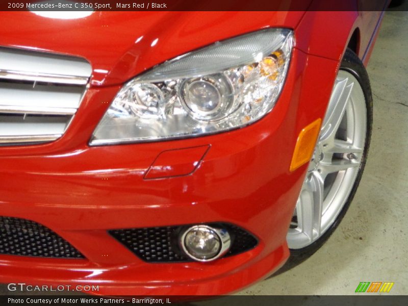 Mars Red / Black 2009 Mercedes-Benz C 350 Sport