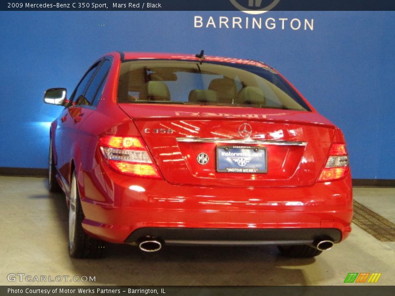 Mars Red / Black 2009 Mercedes-Benz C 350 Sport