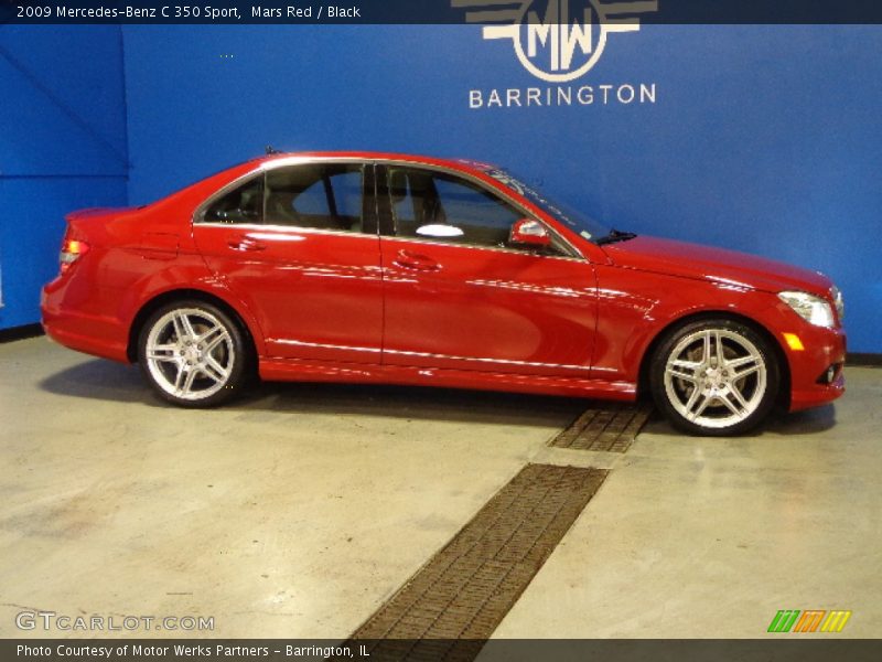 Mars Red / Black 2009 Mercedes-Benz C 350 Sport