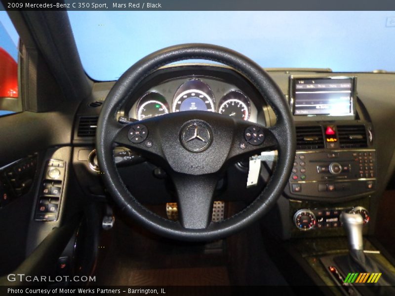 Mars Red / Black 2009 Mercedes-Benz C 350 Sport
