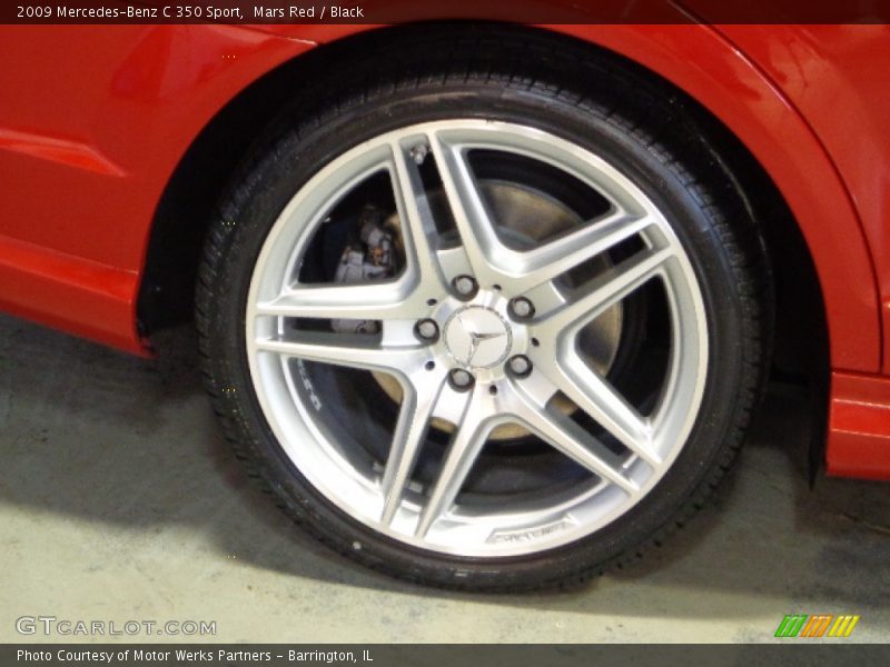 Mars Red / Black 2009 Mercedes-Benz C 350 Sport