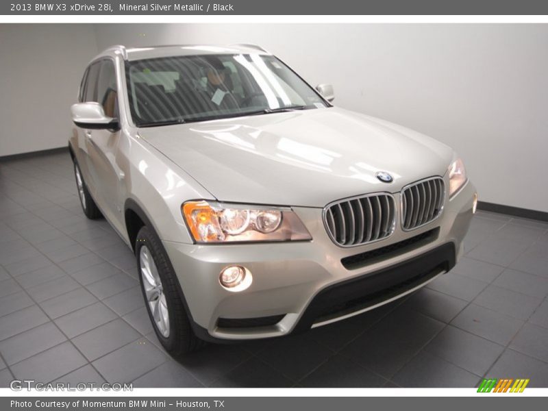 Mineral Silver Metallic / Black 2013 BMW X3 xDrive 28i