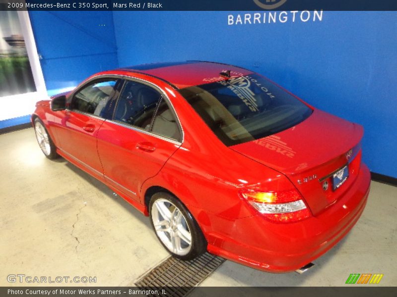 Mars Red / Black 2009 Mercedes-Benz C 350 Sport