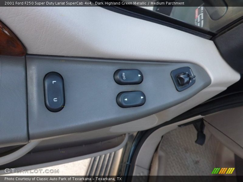 Dark Highland Green Metallic / Medium Parchment 2001 Ford F250 Super Duty Lariat SuperCab 4x4