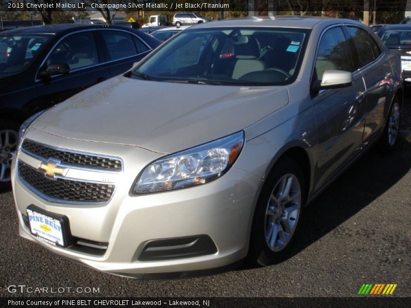 Champagne Silver Metallic / Jet Black/Titanium 2013 Chevrolet Malibu LT